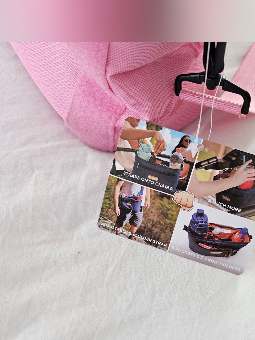 The CrapKeeper Pink Organizer Bag For Chairs, Strollers, Beach NWT - Picture 7 of 13